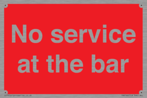 No service at the bar